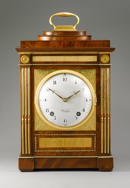 Table clock,mantel clock,David Roentgen,Neuwied,Delolme,mahagony