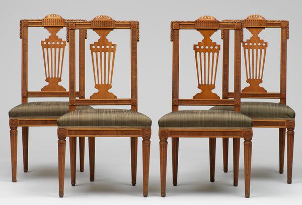 David Roentgen,Neuwied,chairs,Klinckerfuss,neoclassical,cherry wood,milleraies,chair,armchair,stool,settee,sofa,daybed