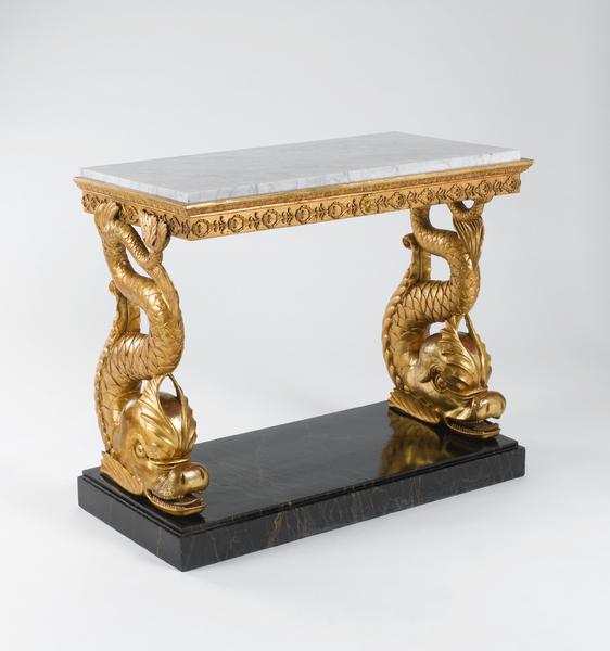 Console,table,gustavian,empire,sweden,swedish,dolphin,table,dining table,serving table,side table
