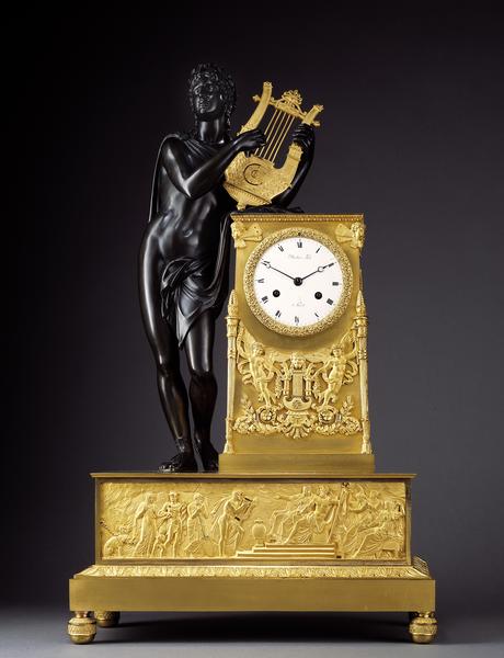 Mantel clock,empire,ormolu,gilt-bronze,apollo,dartois,lyre,antique,clock,cartel clock,mantel clock,longcase clock,floor clock,tall case clock,grandfather clock,bracket clock