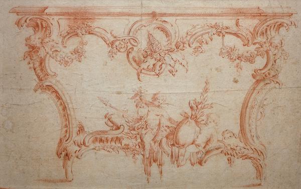 drawing,18th,century,design,study,johann michael hoppenhaupt,console,table,Berlin,johann wilhelm meil,Drawings,pen