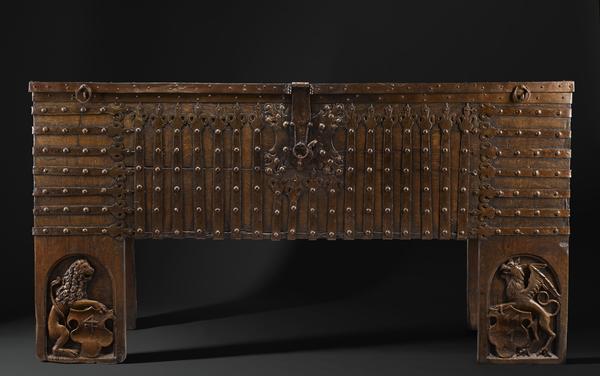 gothic,medieval,oak,ironl,chest,stollentruhe,Westphalia