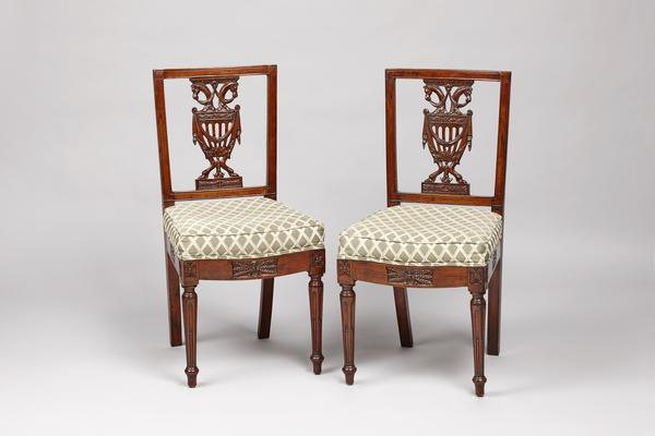 Pair,chairs,side,Berlin,Potsdam,Carl Gotthard Langhans,Johann Ephraim Eben,chair,armchair,stool,settee,sofa,daybed