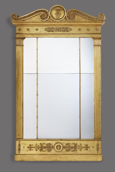 mirror,wall mirror,trumeau,overmantel,mantel,pier,empire,neoclasscial,carved wood,gildet,giltwood,Stuttgart,Ludwigsburg,pier mirror,looking glass,cheval mirror,girandole mirror,overmantel mirror