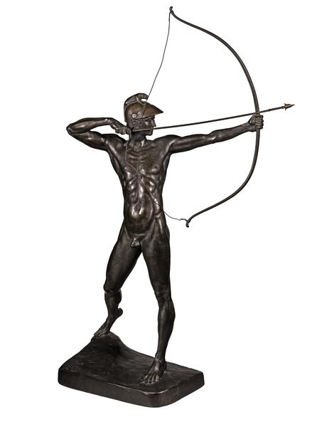 Ernst Moritz Geyger,bronze,archer,berlin,gladenbeck,antique,marble,sandstone,relief,sculptor