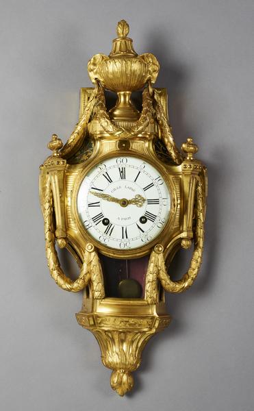 antique wall clock,cartel clock,paris,louis xvi,18th century,gilt bronze,ormolu,gille aine,antique,clock,mantel clock,longcase clock,floor clock,tall case clock,grandfather clock,bracket clock