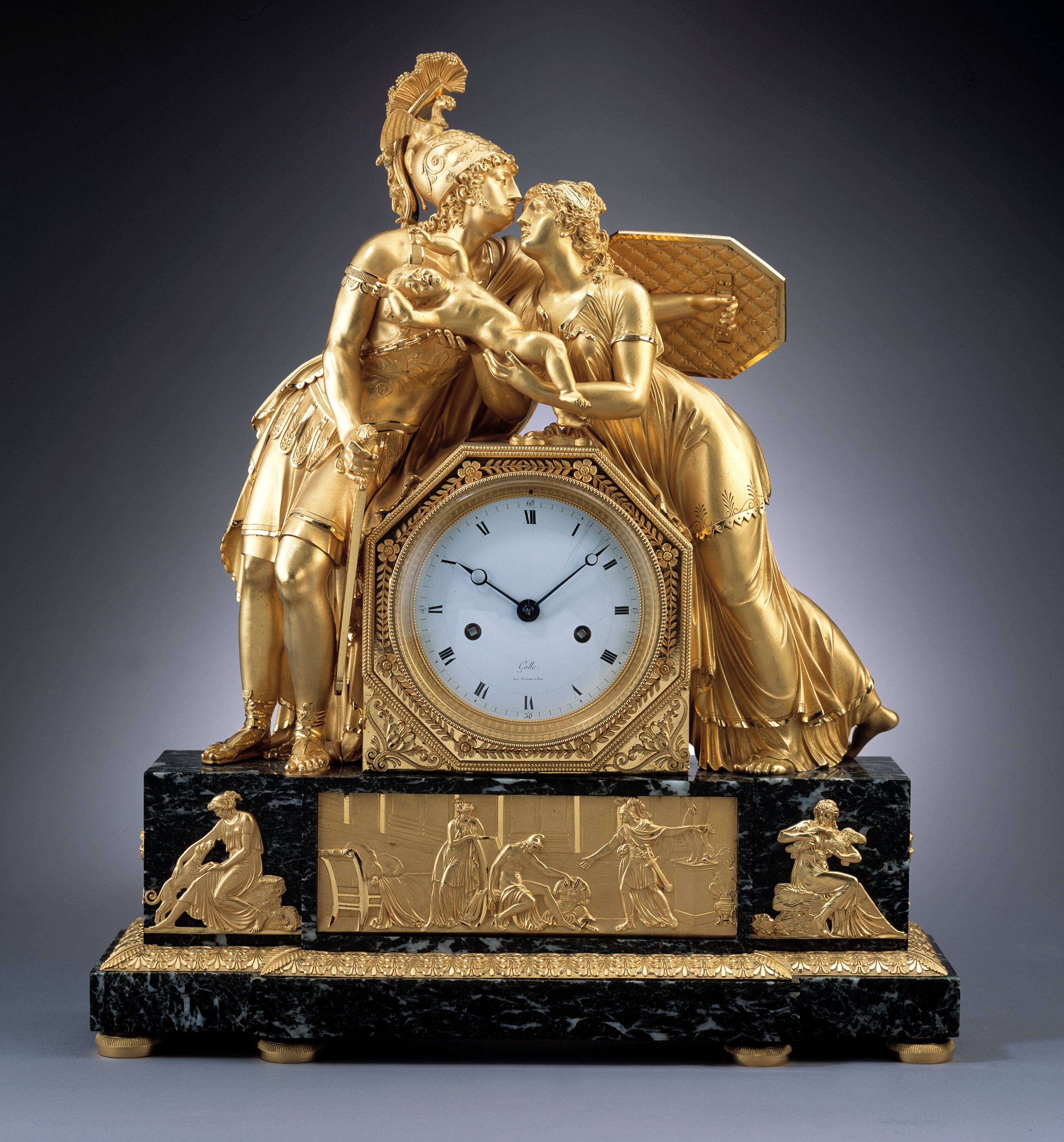 Image: Empire Mantel Clock, signed: Galle, rue Vivienne à Paris  (Clocks, Ref. 1130)