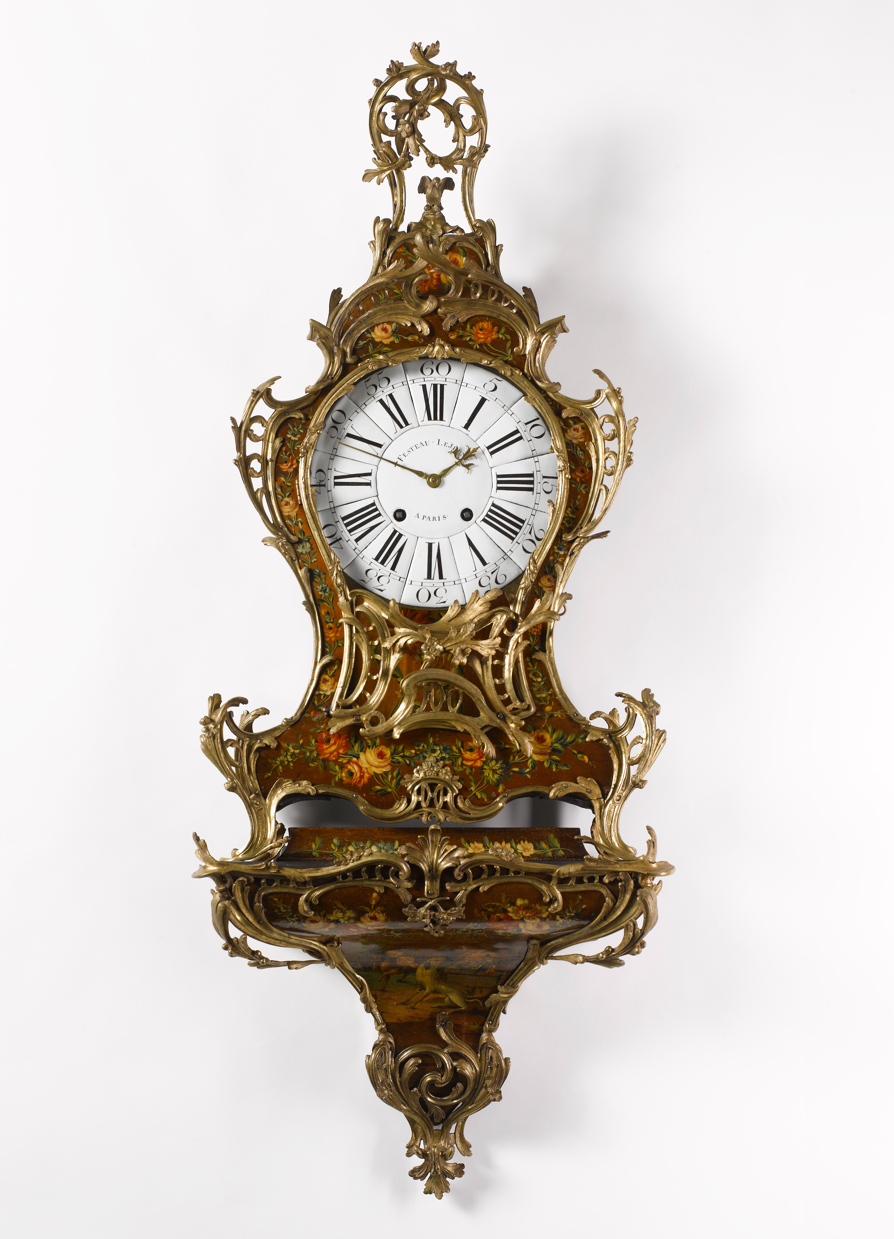 Image: A Louis XV Vernis Martin Bracket Clock, signed: Festeau Le Jeune à Paris  (Clocks, Ref. 1437)