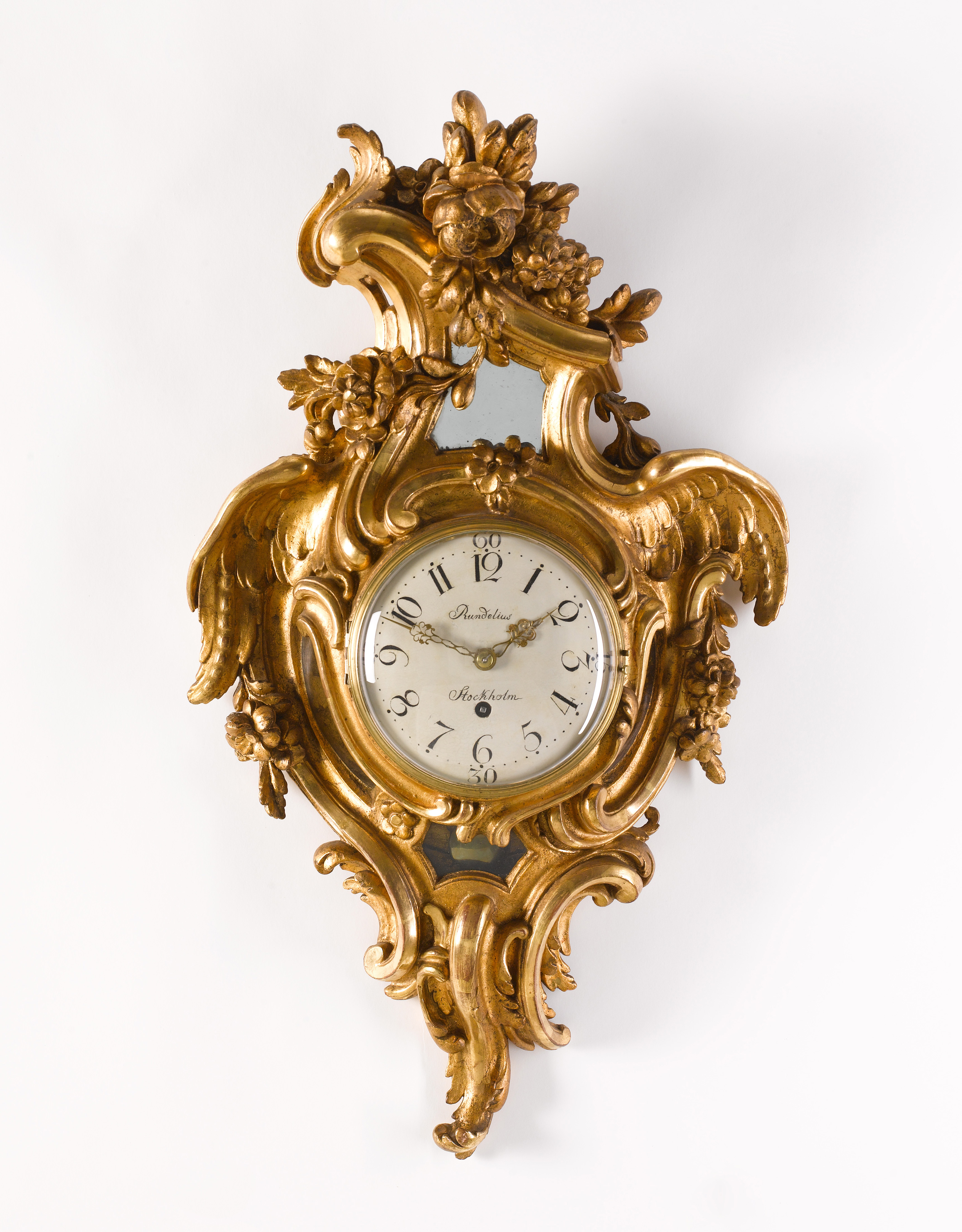 Image: Rococo Cartel Clock, signed: Rundelius Stockholm (Anders Rundelius 1746-1809)  (Clocks, Ref. 1446)