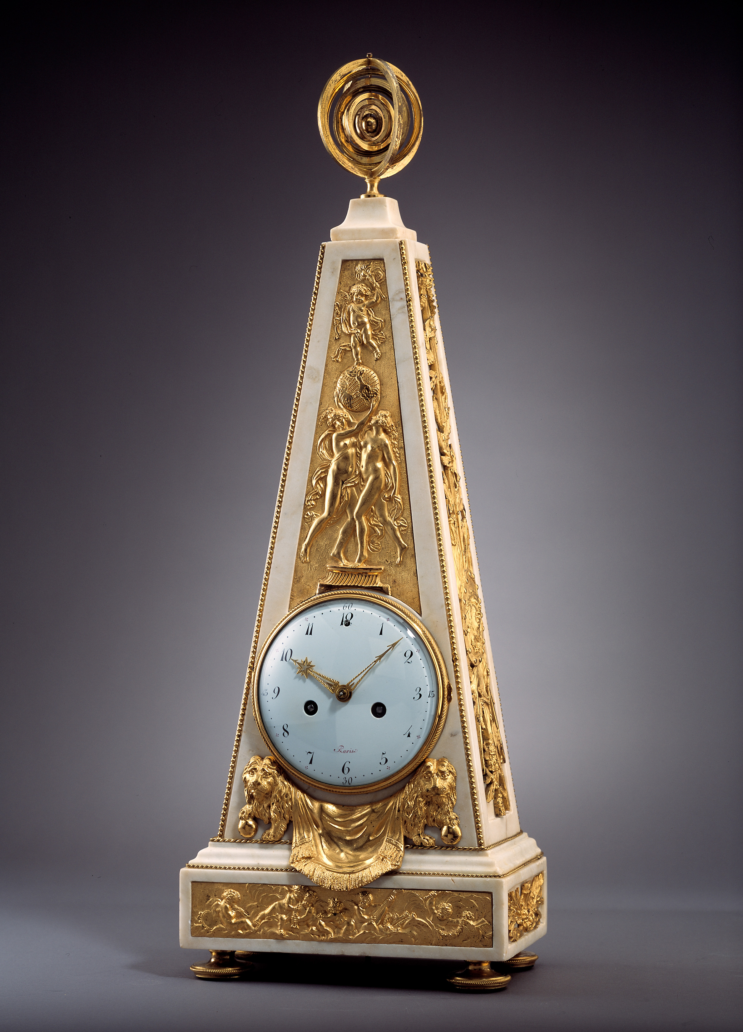 Image: Large Obelisk Mantel Clock, signed: ’A Paris’  (Clocks, Ref. 1470)