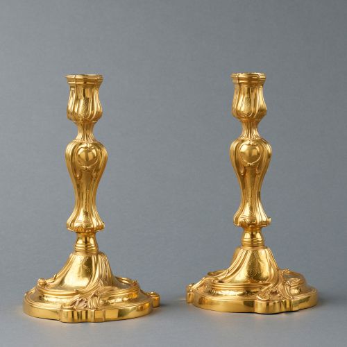 Image: Pair of Louis XV Ormolu Candlesticks (Lighting, Ref. 1504)