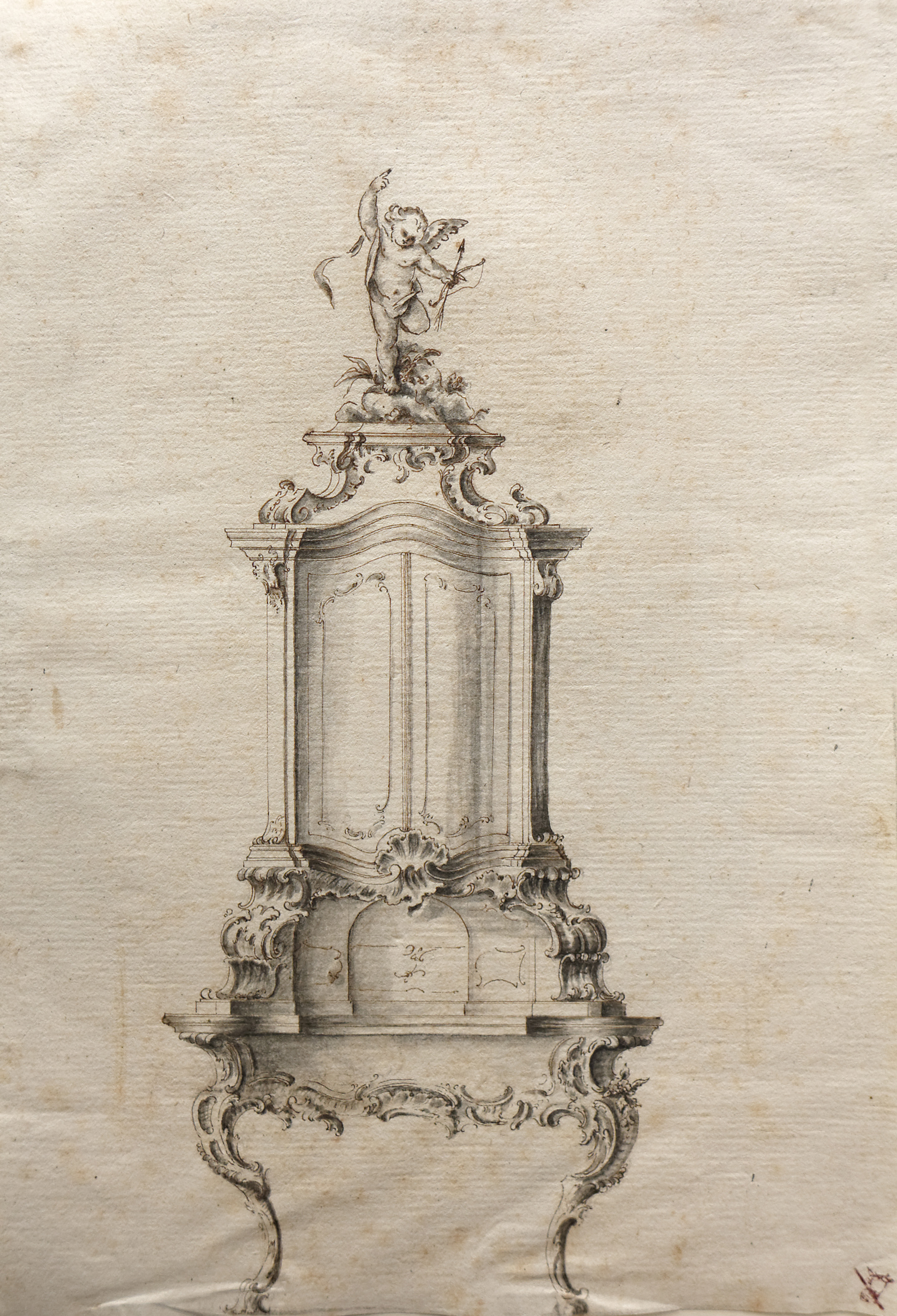 Image: Franz-Xaver Habermann (1721-1796), Important set of three designs for secretaires  (Drawings, Ref. 1759)