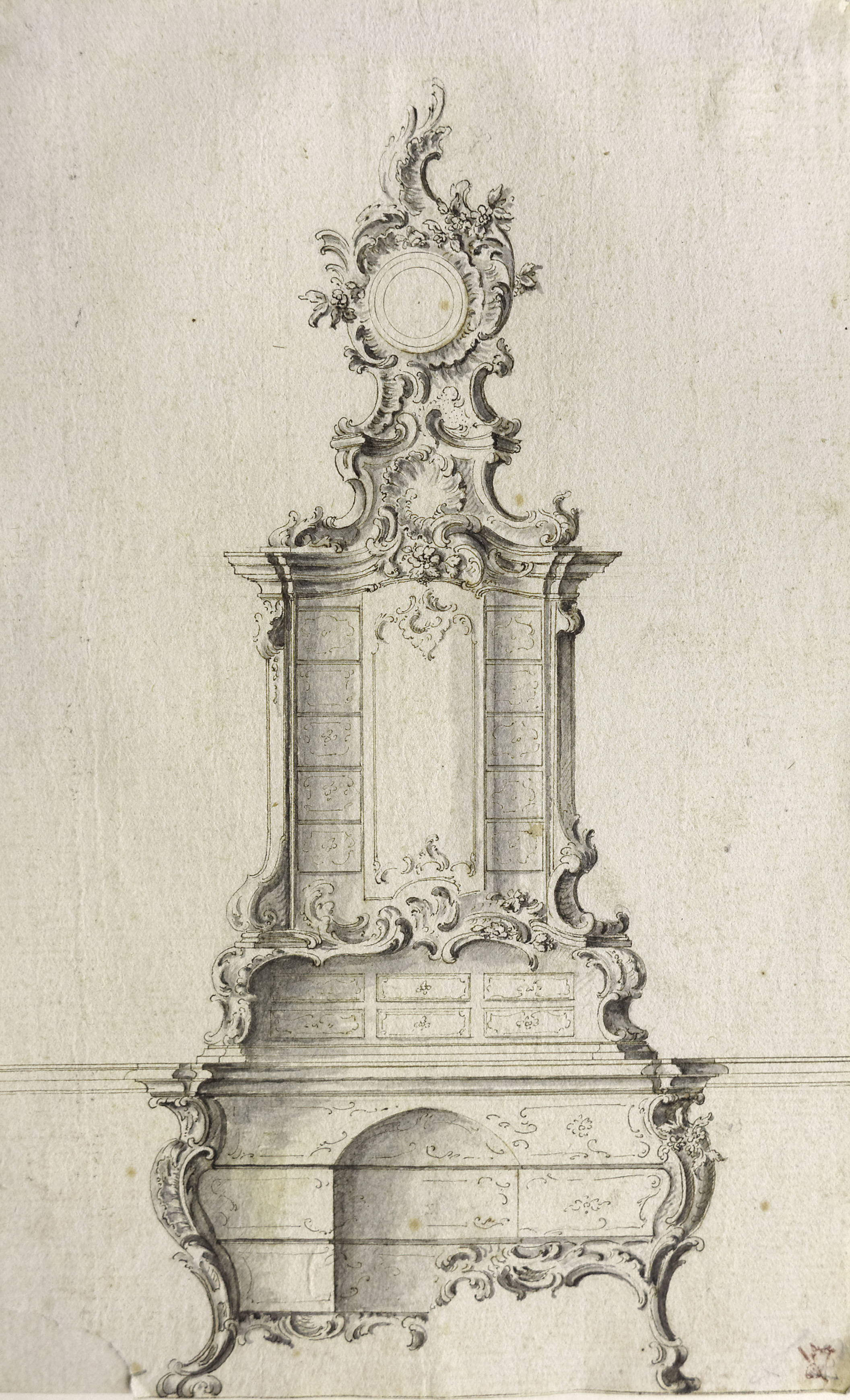 Image: Franz-Xaver Habermann (1721-1796), Important set of three designs for secretaires  (Drawings, Ref. 1759)