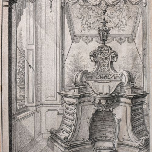 Image: Johann Jakob Schübler (active from at least 1716 - 1741), Design for a Reading Desk  (Drawings, Ref. 1772)