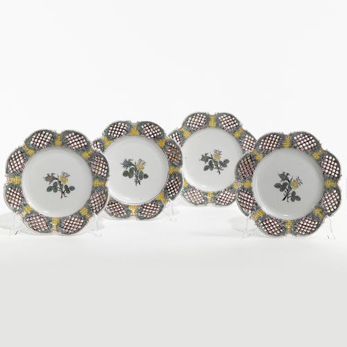 Image: Set of Four Plates, Manufacture Zerbst  (Ceramics, Ref. 1825)