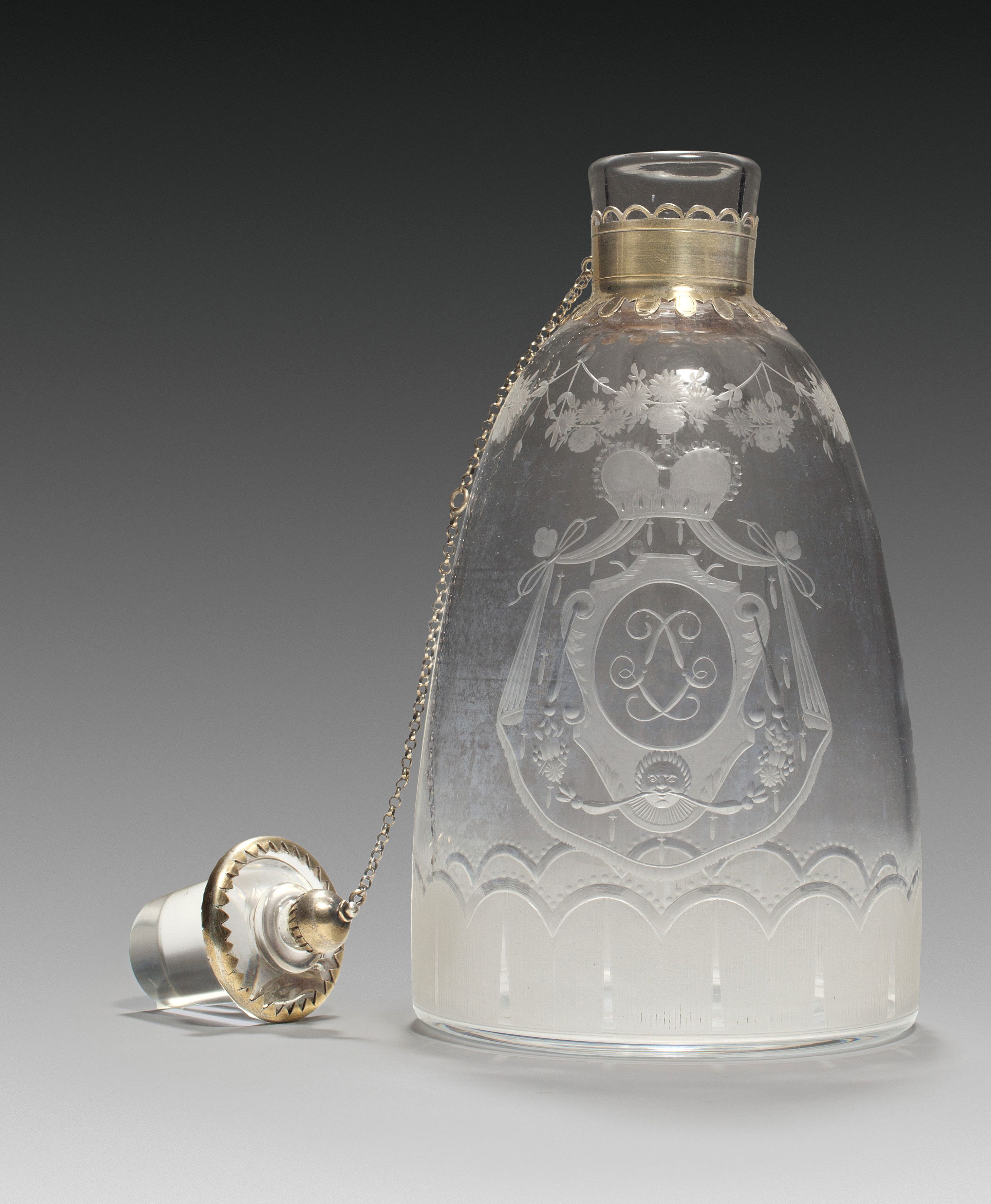 Image: Glass Carafe, Engraved with the monogram of Leopold I. Prince of Anhalt-Dessau (1676-1747)  (Works of Art, Ref. 2007)
