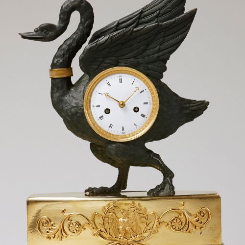 Image: Empire Table Clock in the Form of a Swan (Clocks, Ref. 2009)