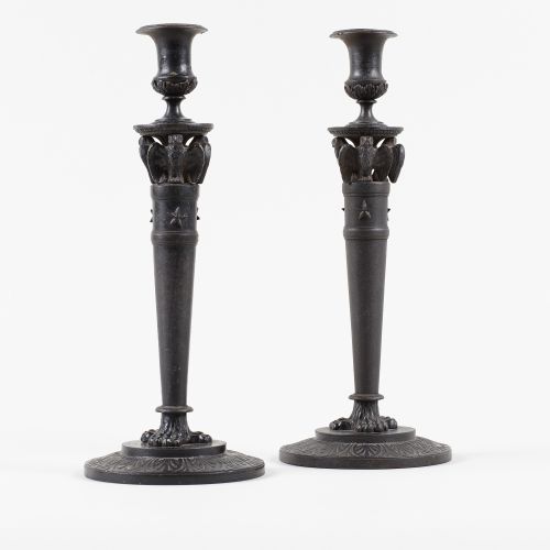 Image: Pair of Iron Candlesticks, Prussian Royal Ironworks  (Lighting, Ref. 2018)