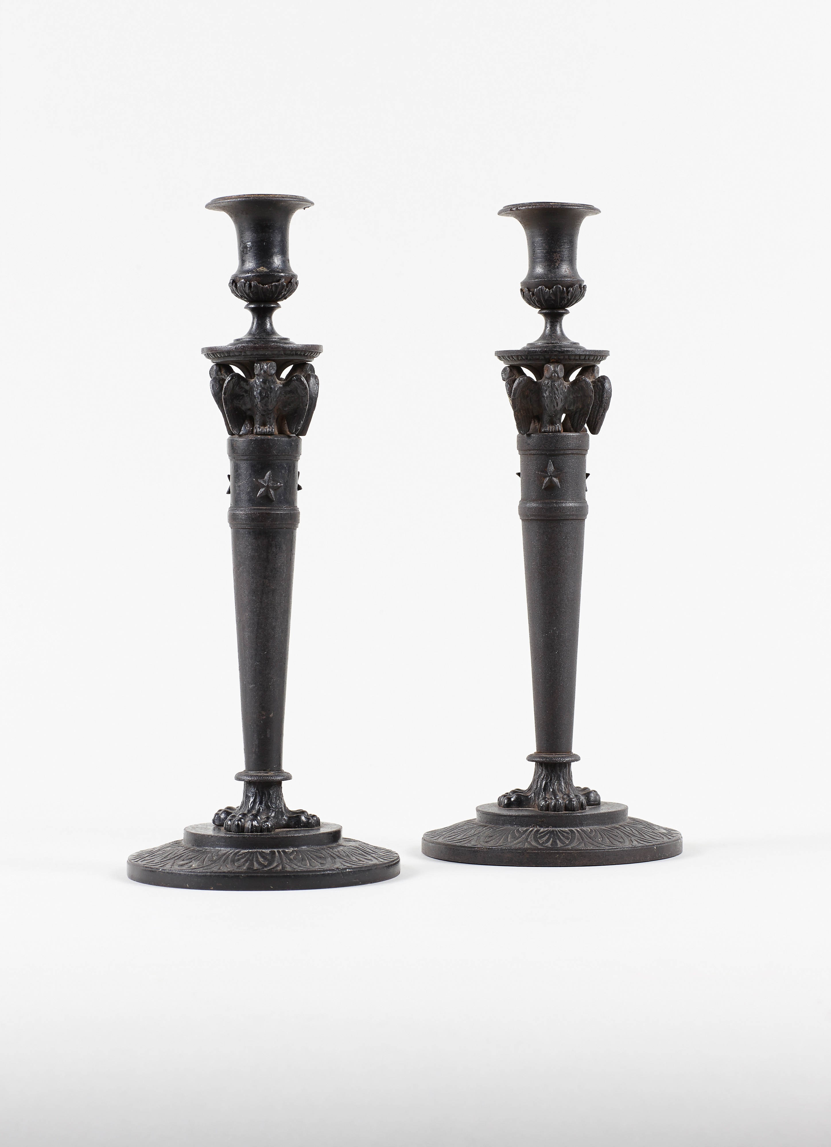 Image: Pair of Iron Candlesticks, Prussian Royal Ironworks  (Lighting, Ref. 2018)