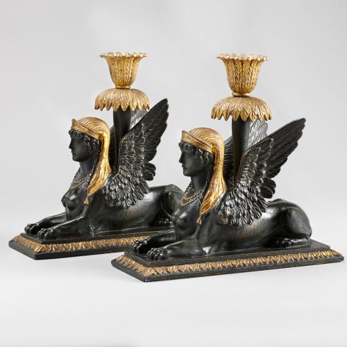 Image: Pair of Sphinxes Candelabra, Joseph Ulrich Danhauser  (Lighting, Ref. 2036)