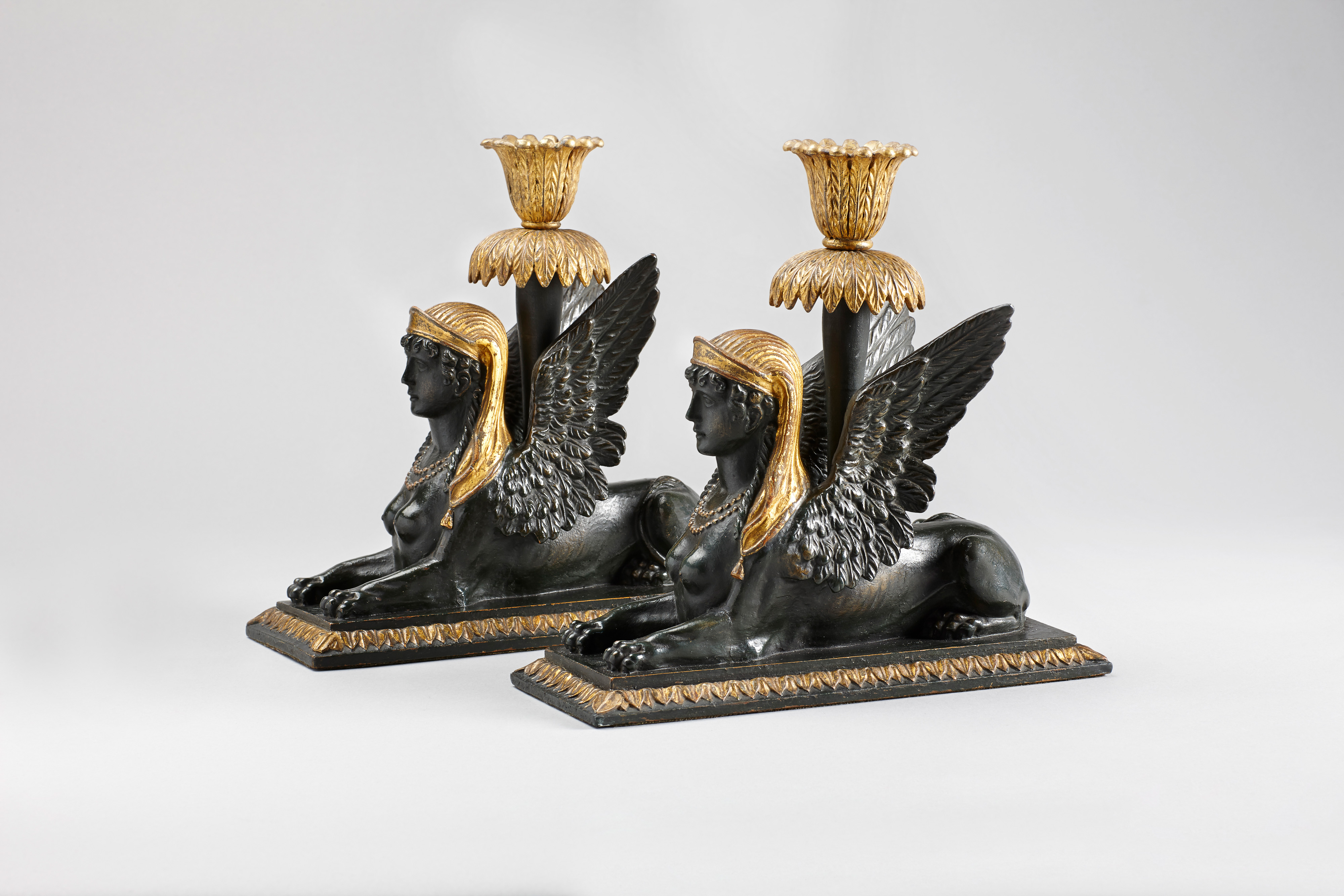 Image: Pair of Sphinxes Candelabra, Joseph Ulrich Danhauser  (Lighting, Ref. 2036)