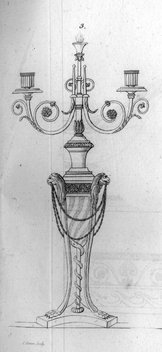 Image: Pair of Royal Three-light Silver Candelabra, Johann Alois Seethaler (1775-1835)  (Lighting, Ref. 2042)