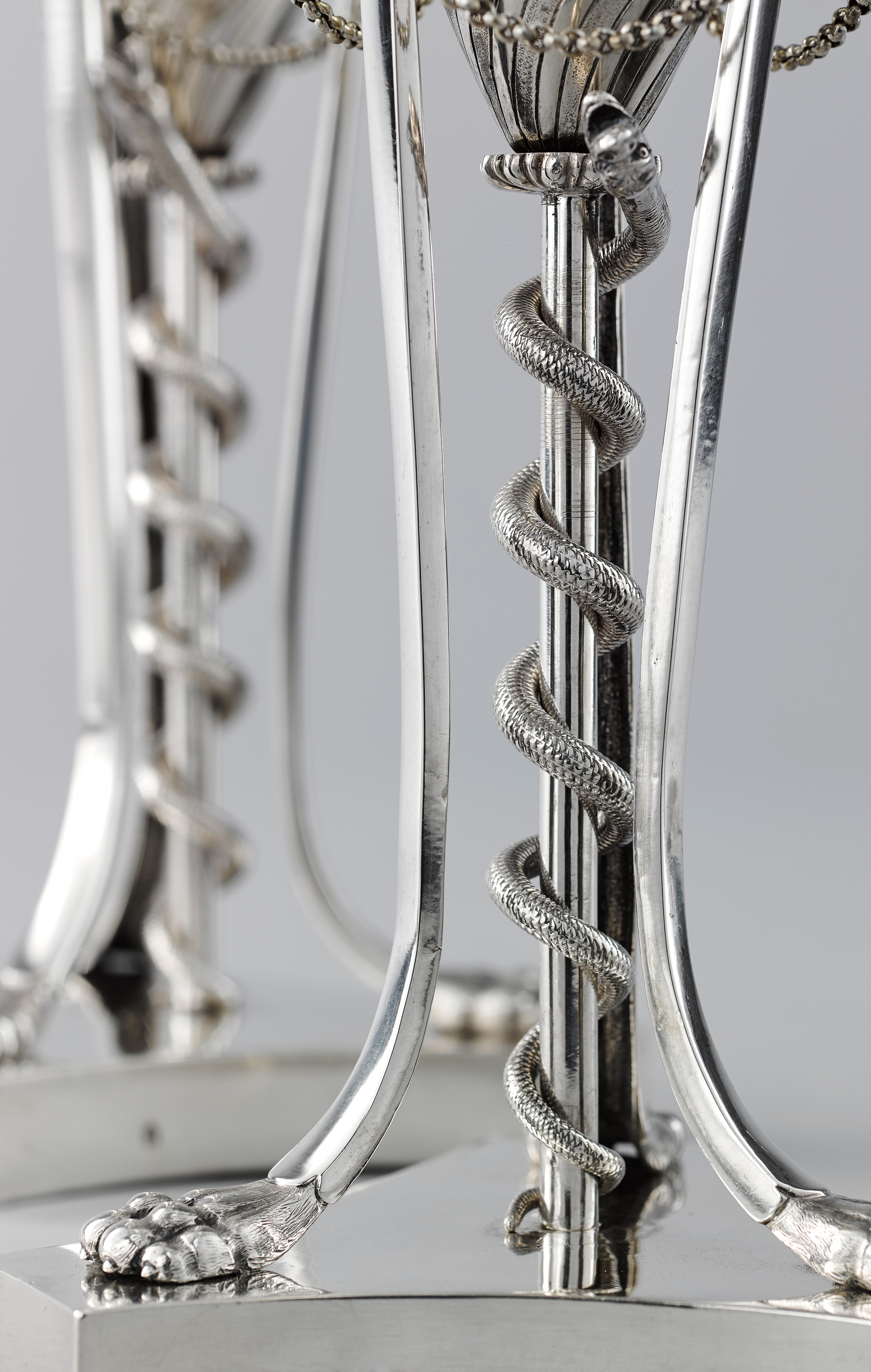 Image: Pair of Royal Three-light Silver Candelabra, Johann Alois Seethaler (1775-1835)  (Lighting, Ref. 2042)