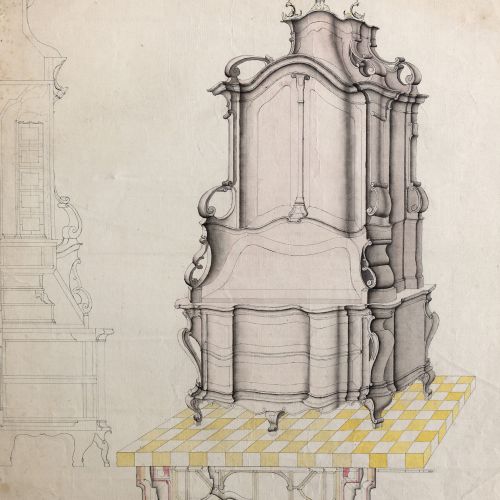 Image: Design Drawing for a Secretaire, so-called Cantourgen (Drawings, Ref. 2070)