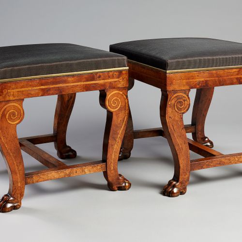 Image: Pair of Empire Stools (Tabourets), François-Honoré-Georges Jacob-Desmalter (1770-1841)  (Seating Furniture, Ref. 2152)
