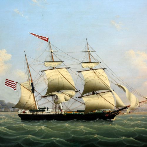 Image: Fritz Müller (1814 - 1861), Barque C. J. Borgstede  (Sculptures & Paintings, Ref. 2164)