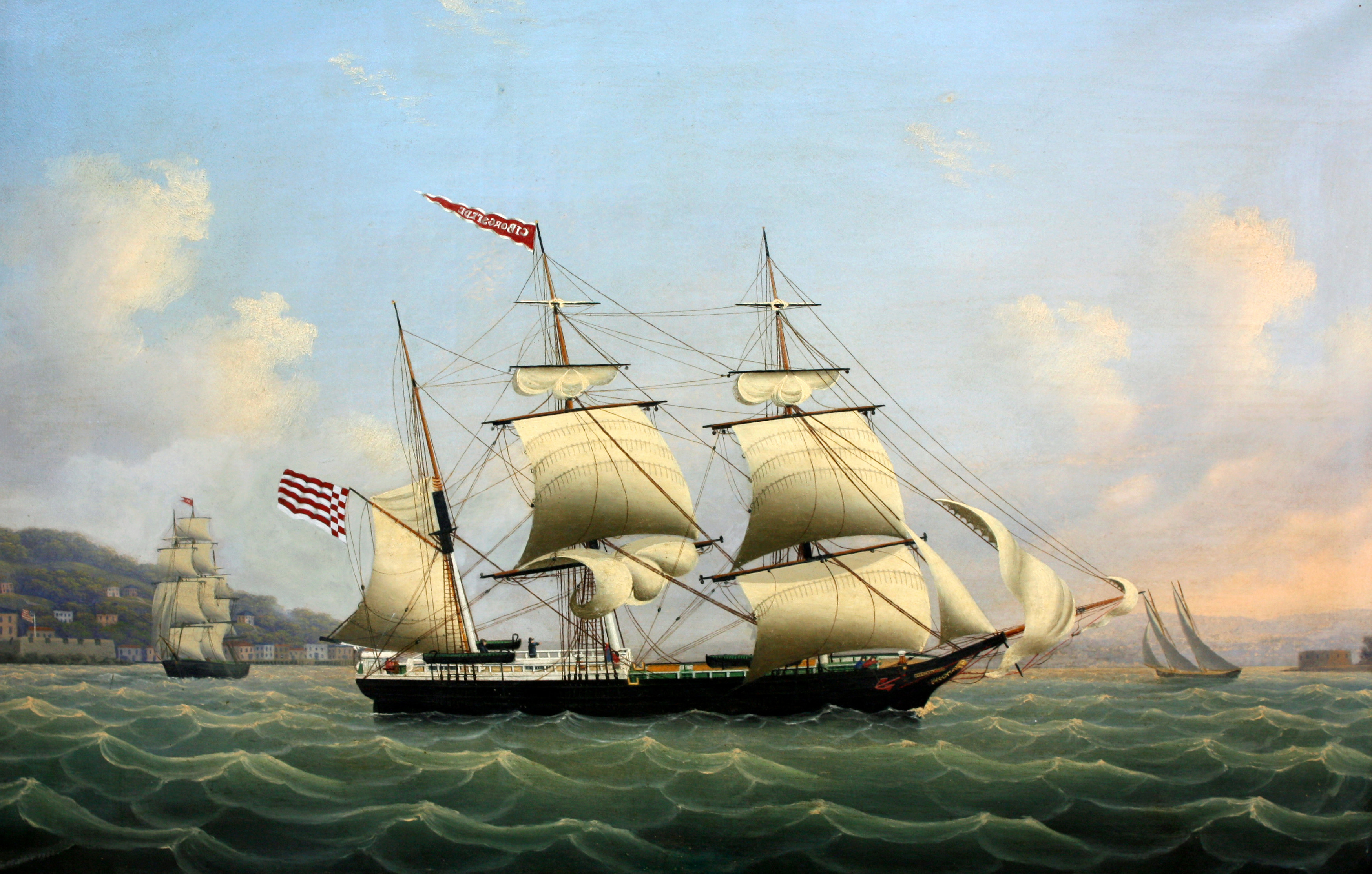 Bild: Fritz Müller (1814 - 1861), Bark C. J. Borgstede  (Skulpturen & Gemälde, Inv. 2164)