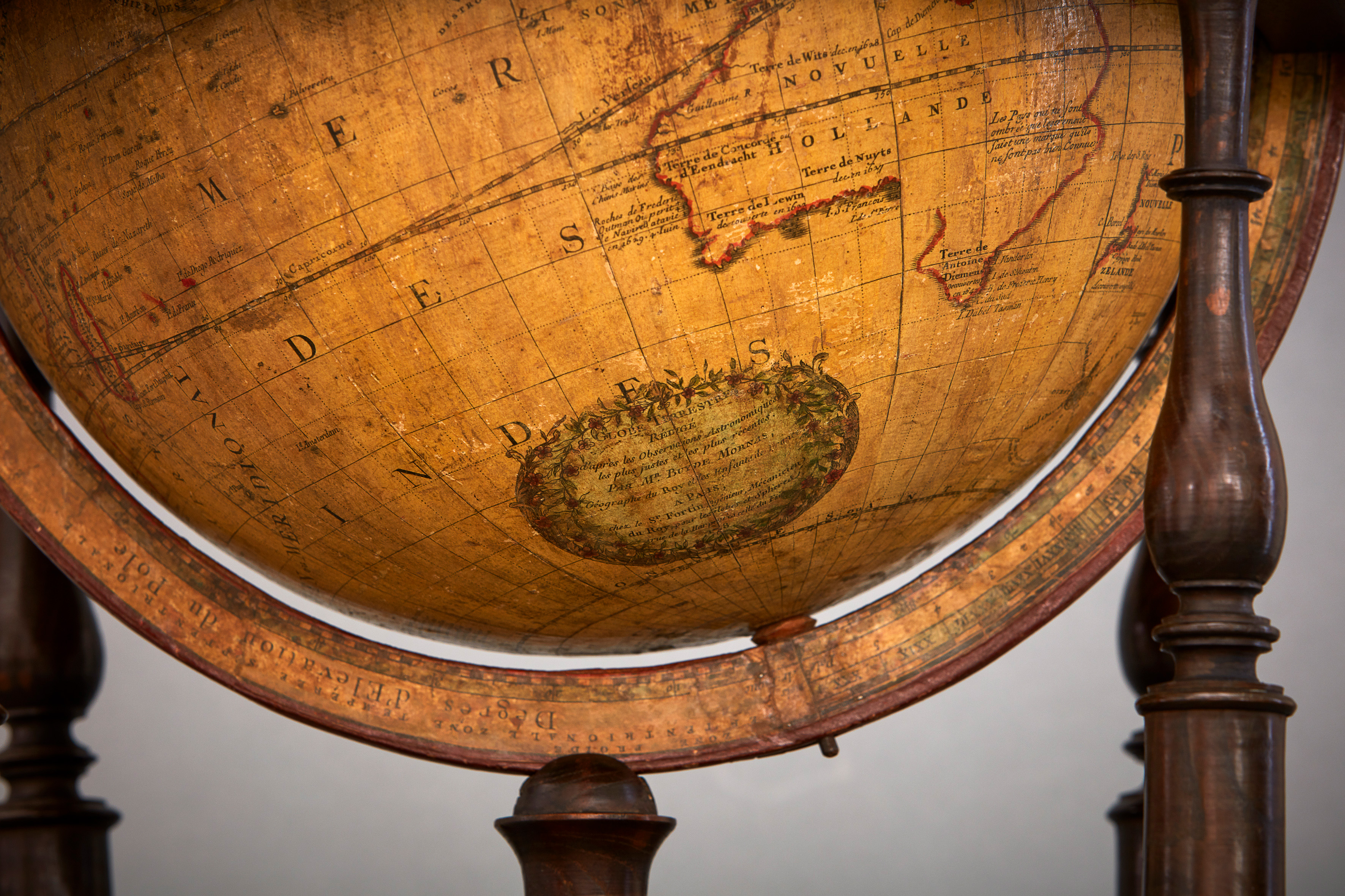 Image: Large Terrestrial Globe, Jean Baptiste Fortin (1740-1817).  (Works of Art, Ref. 2810)