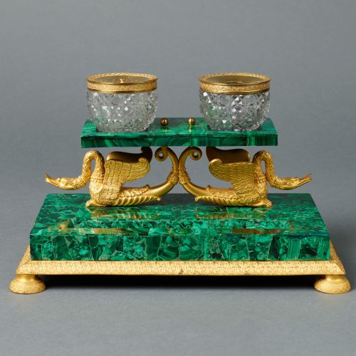 Empire Malachite Inkstand or Encrier (Ref. 2823)