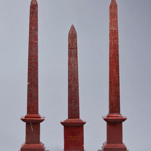 Image: Group of Three Grand Tour Obelisks (Works of Art, Ref. 2911)