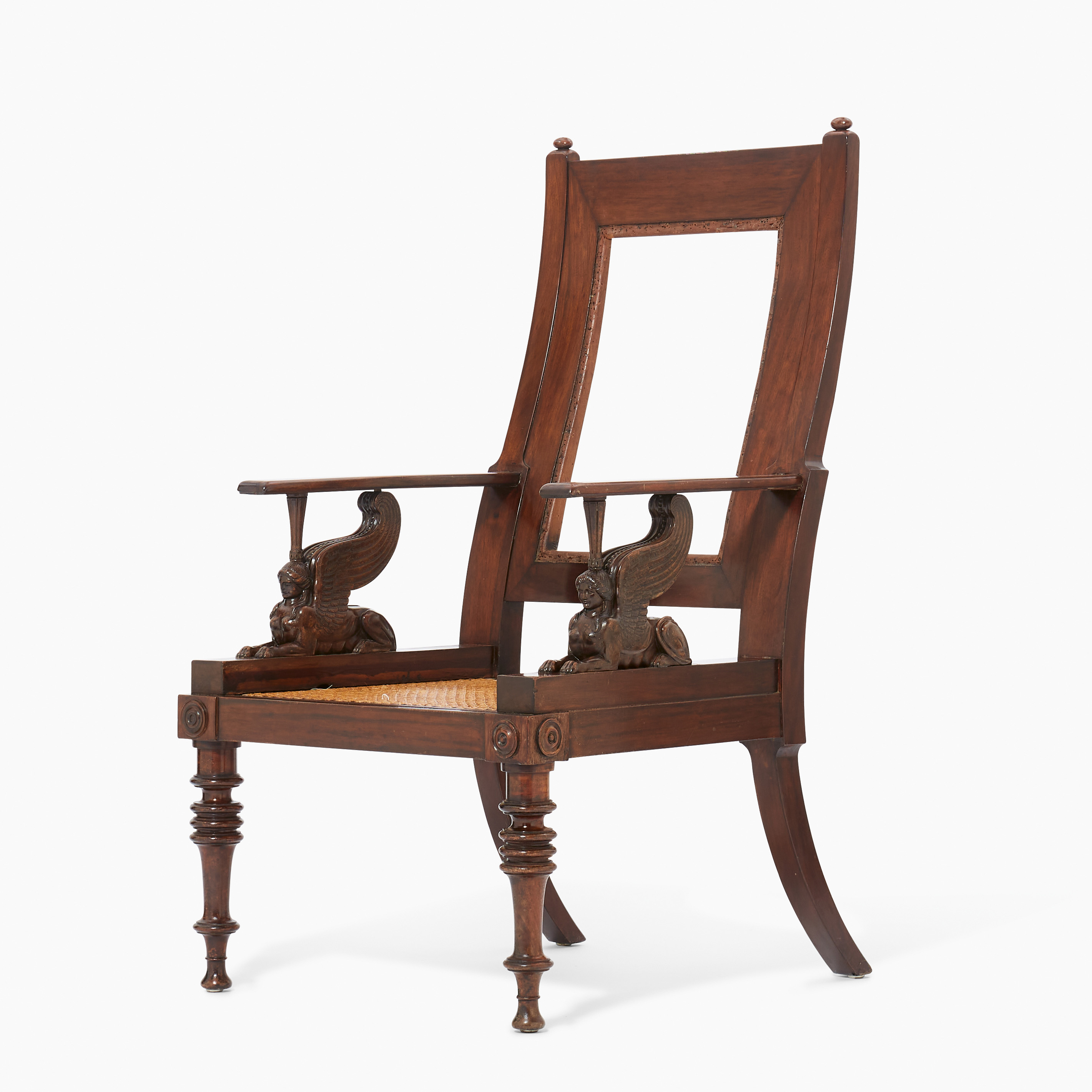 Armchair with Sphinx in Pompeian Style, after a design by Hermann Ernst Freund (1786-1840), Ref. 3337