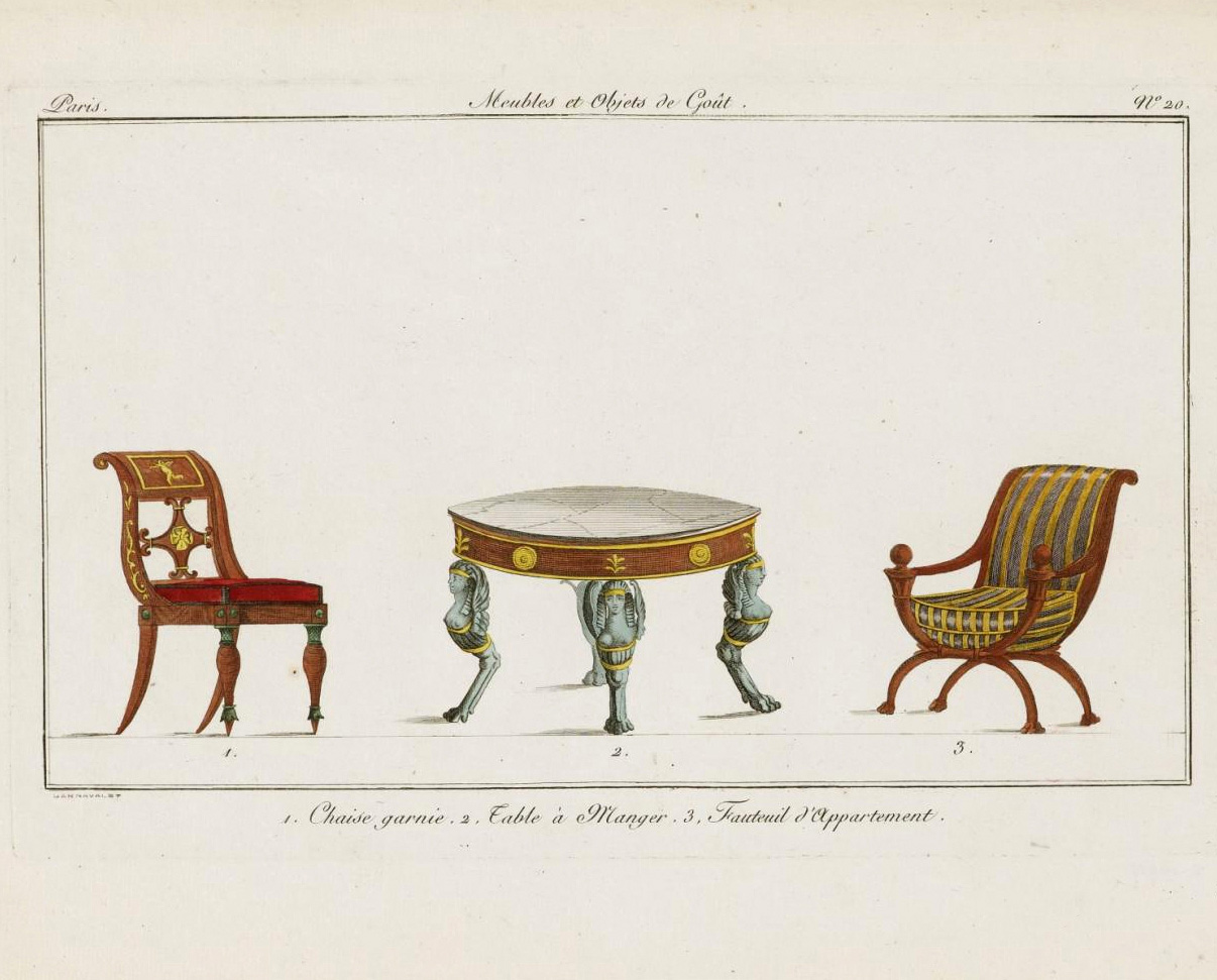 Image: Pair of French Directoire Fauteuils en Curule, Possibly by George Jacob (1739-1831).   (Seating Furniture, Ref. 3600)