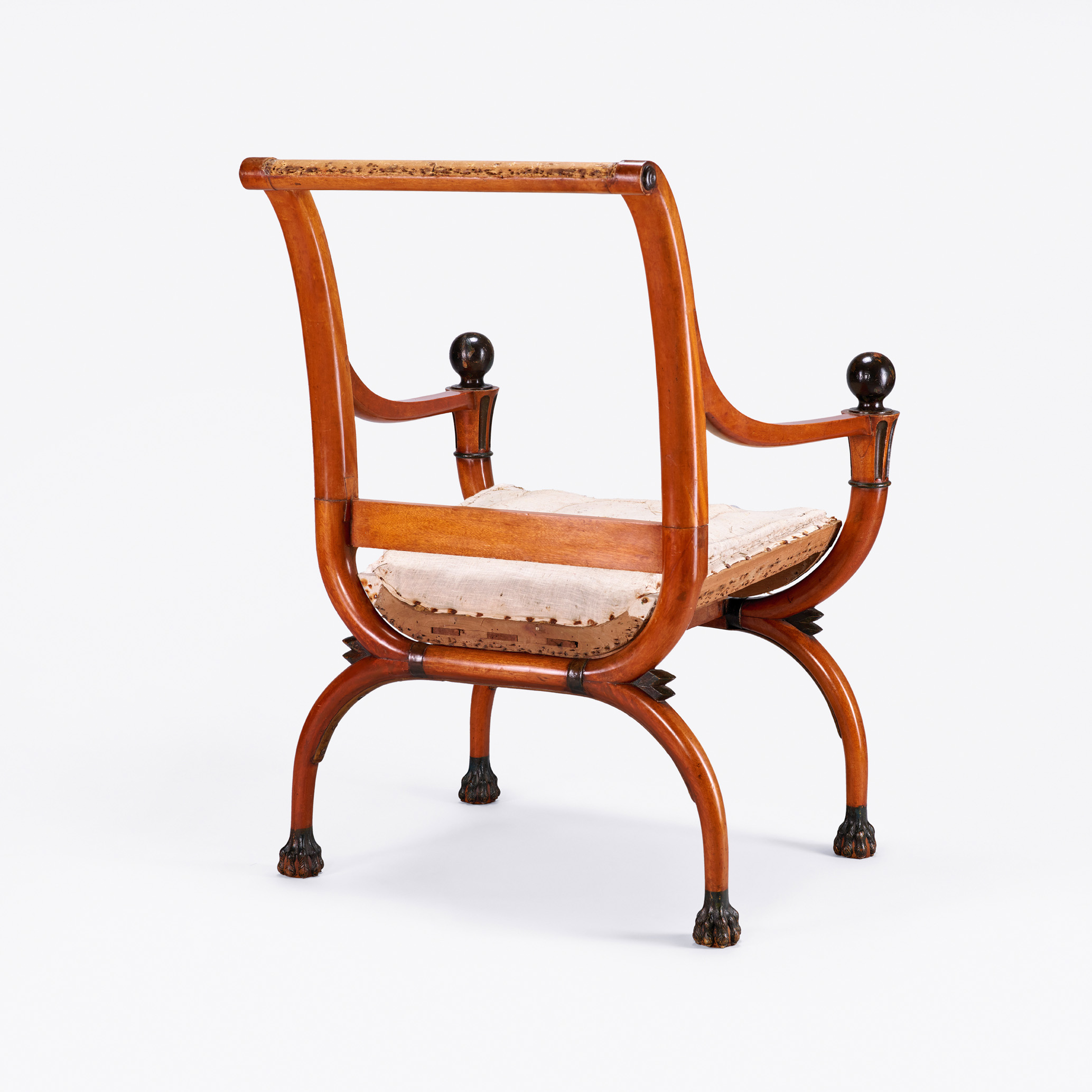 Pair of French Directoire Fauteuils en Curule. Possibly by George Jacob (1739-1831). Ref. 3600