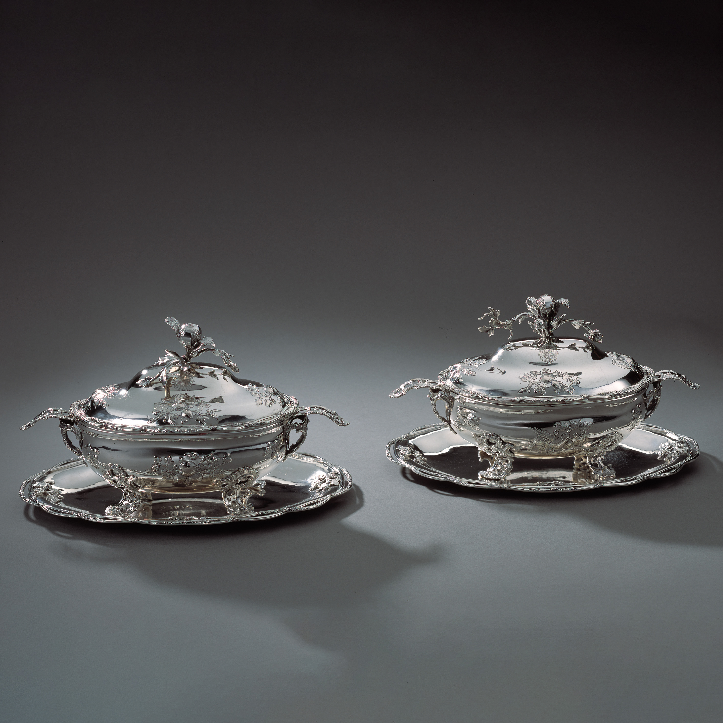 Pair of Silver Soup-Toureens